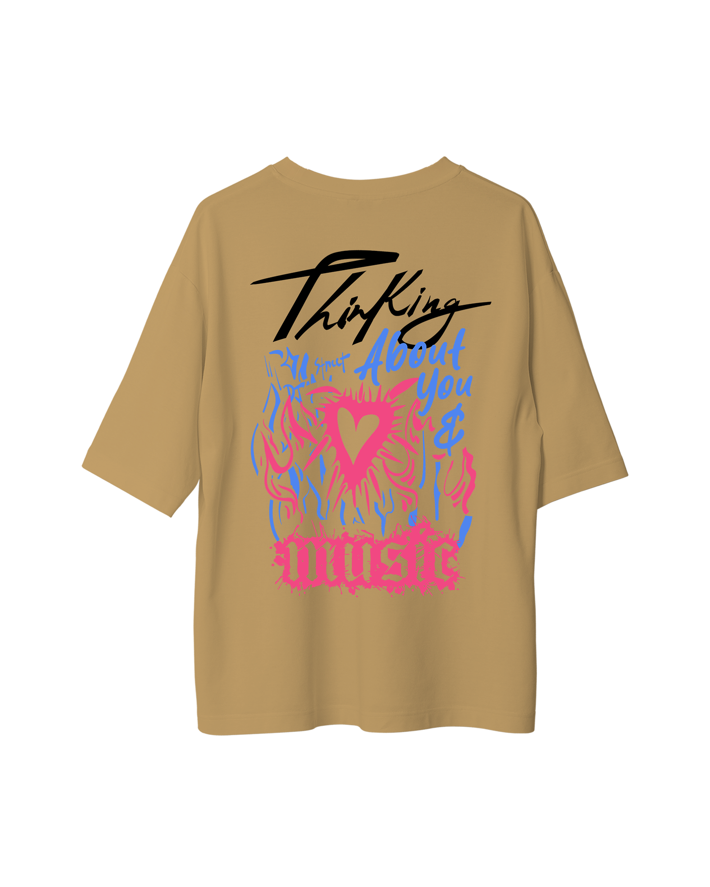 Thinking About You & Music Oversized Tshirt