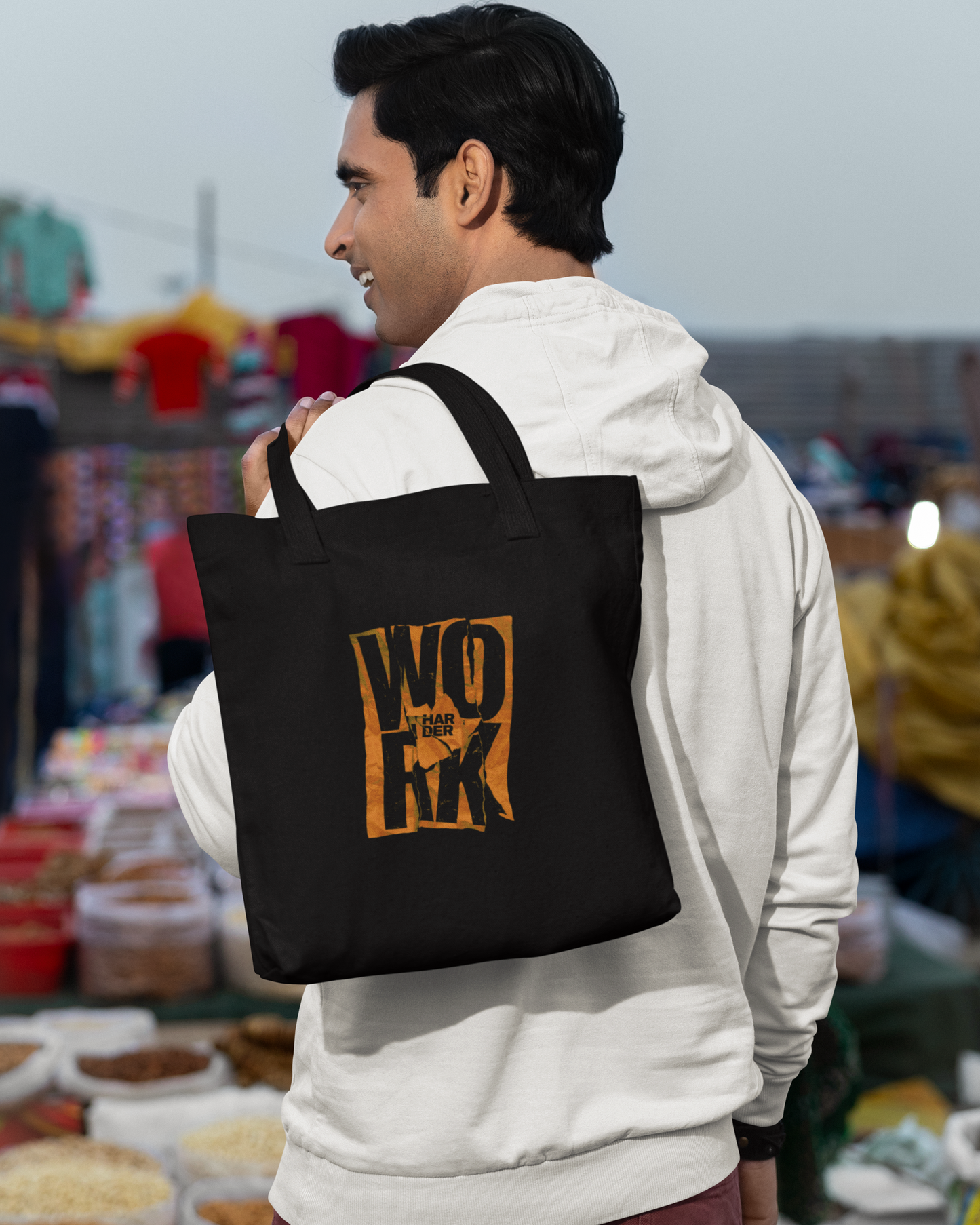 Work Harder Tote Bag