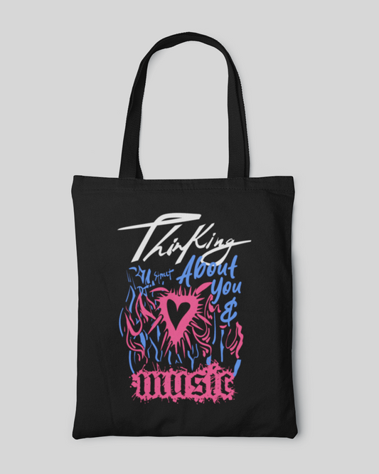 Thinking About You & Music Tote Bag