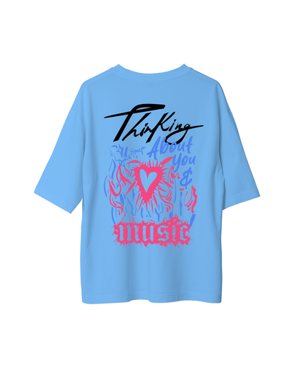 Thinking About You & Music Oversized Tshirt