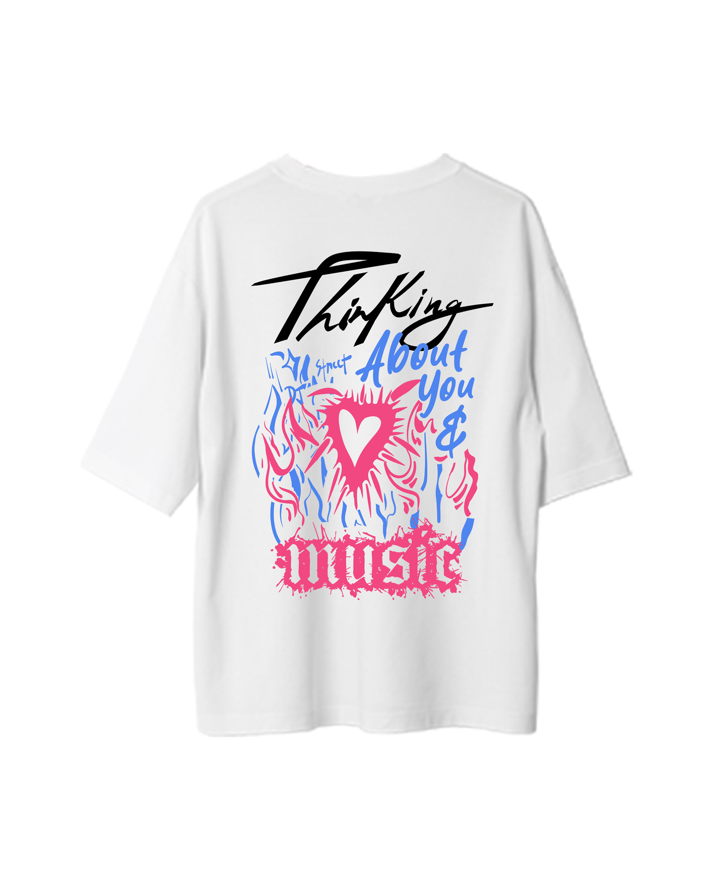 Thinking About You & Music Oversized Tshirt