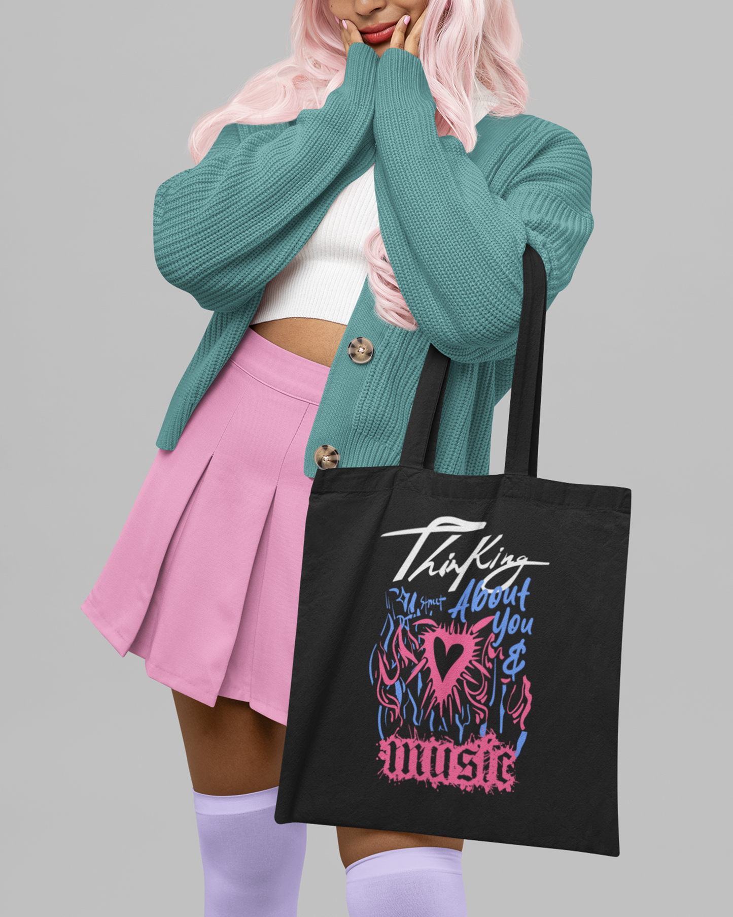 Thinking About You & Music Tote Bag