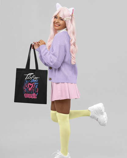 Thinking About You & Music Tote Bag