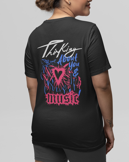 Thinking About You & Music Oversized Tshirt